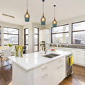 mounted Elongated Glass Ceiling Pendant Light