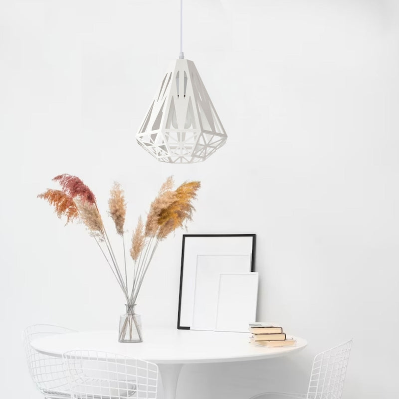 mounted White LED Pendant with Intricate Design