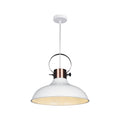 Industrial Style White Pendant Light
