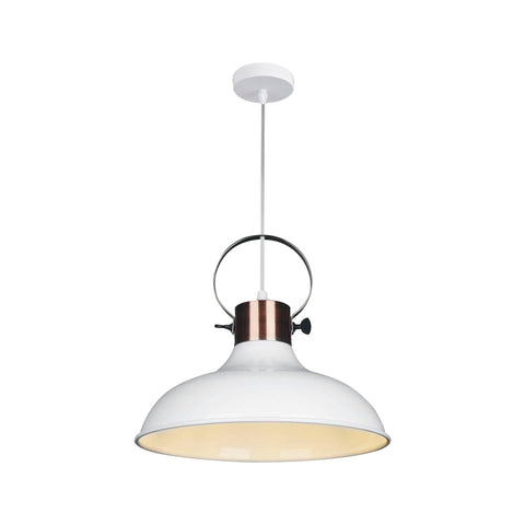 Industrial Style White Pendant Light