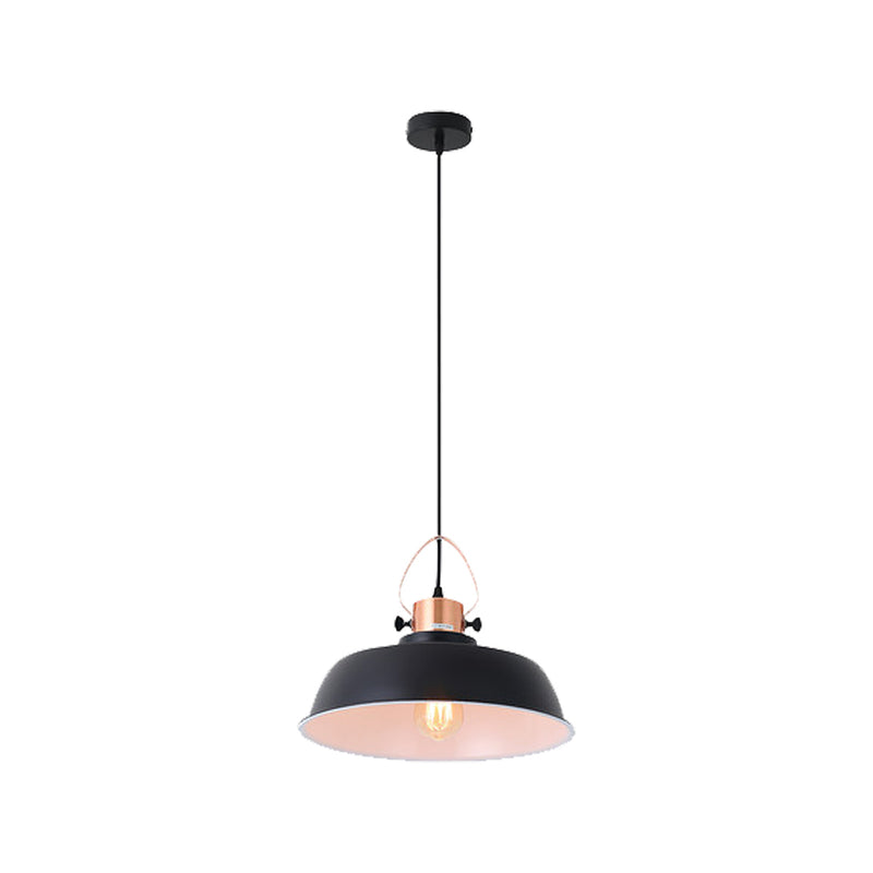 Industrial Dome Black Pendant Lights