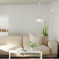 Installed Industrial Dome White Pendant Lights
