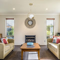 Mounted Hook Shaped Pendant Light with a Glass Globe