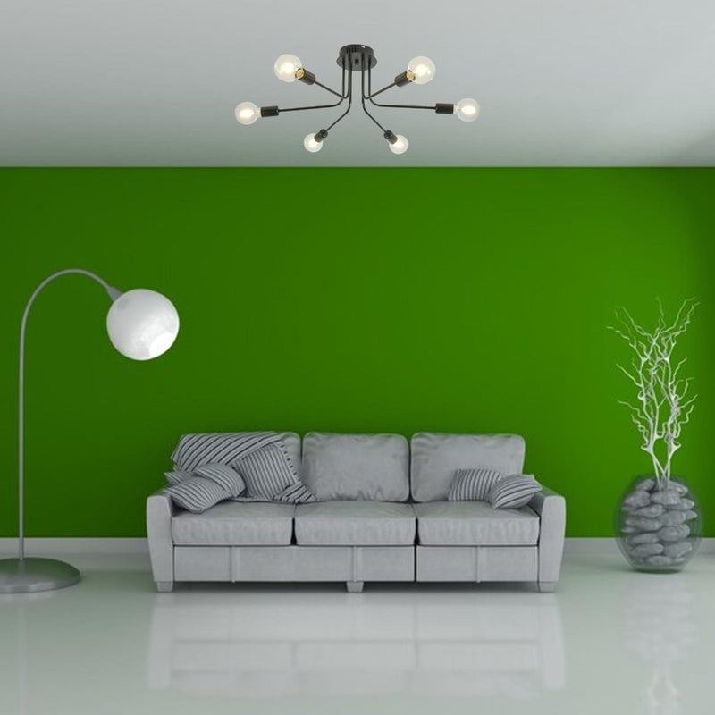 Mounted Ceiling Pendant Light with 6 Bulbs