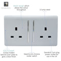switch socket panel in silver with details