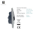 side of a switch socket panel with details