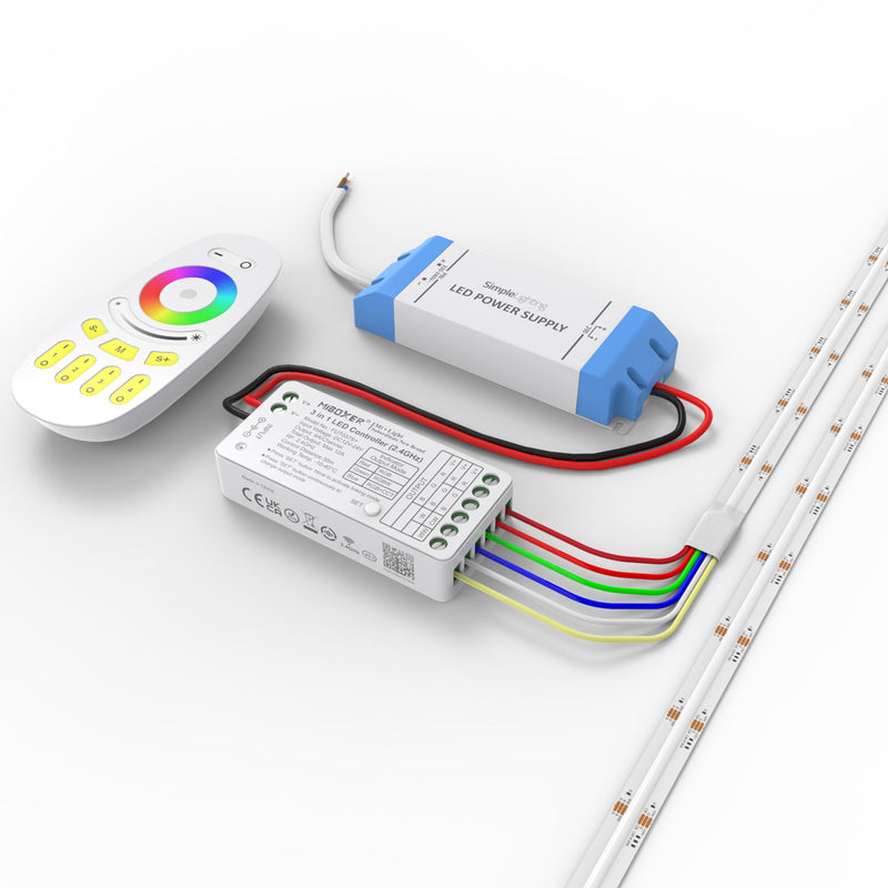 RGB Remote Control & Receiver Set - 4 Zone Control