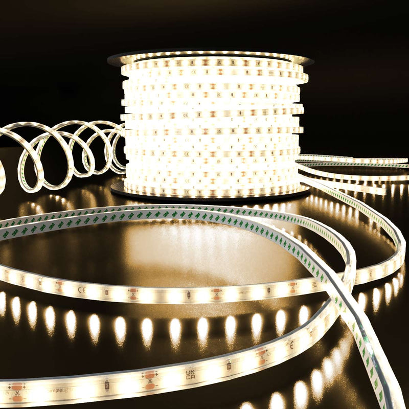Warm white waterproof IP67 LED Strip On reel