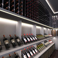 cellar with natural white strip