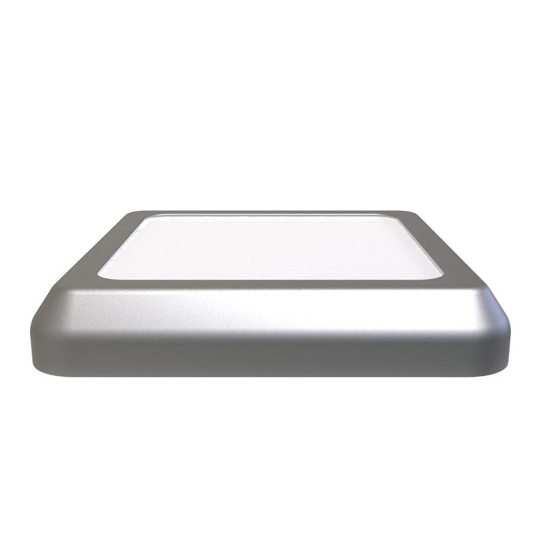Side view of a square LED plinth light