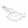 Outline with dimensions of a square LED plinth light