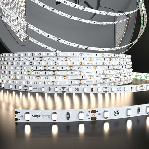 Close up of 4000K led tape on pcb
