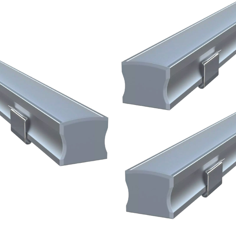 pack of 3 surface-mounted LED profiles