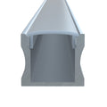 1m Long - Surface Mounted Aluminium LED Profile, 15mm Deep