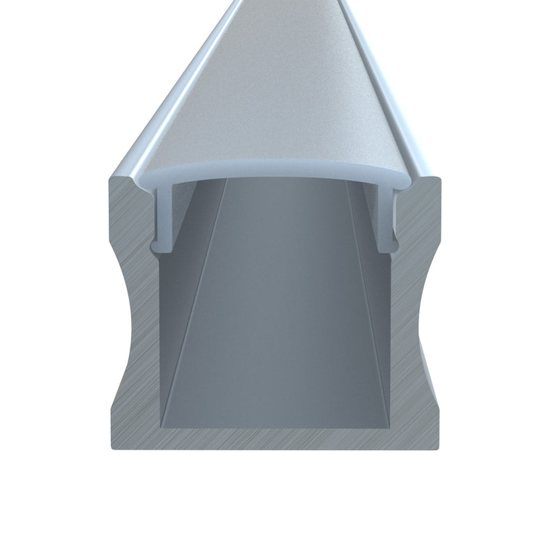 2m Long, Surface Mounted Aluminium LED Profile, 15mm Deep