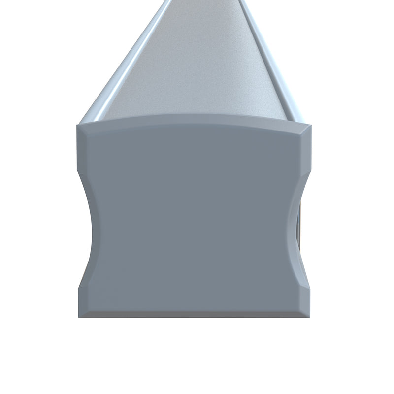 front of a surface-mounted LED profile  with cover