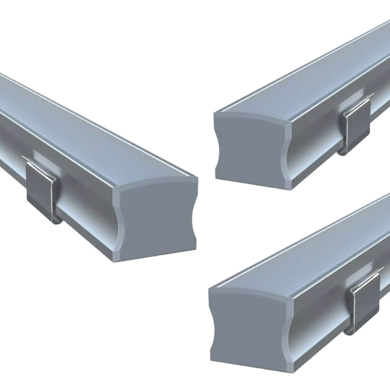 pack of 3 surface-mounted LED profiles, 2M