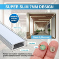 2m, Shallow 7mm Surface Mounted LED Aluminium Profile - Infographics 2