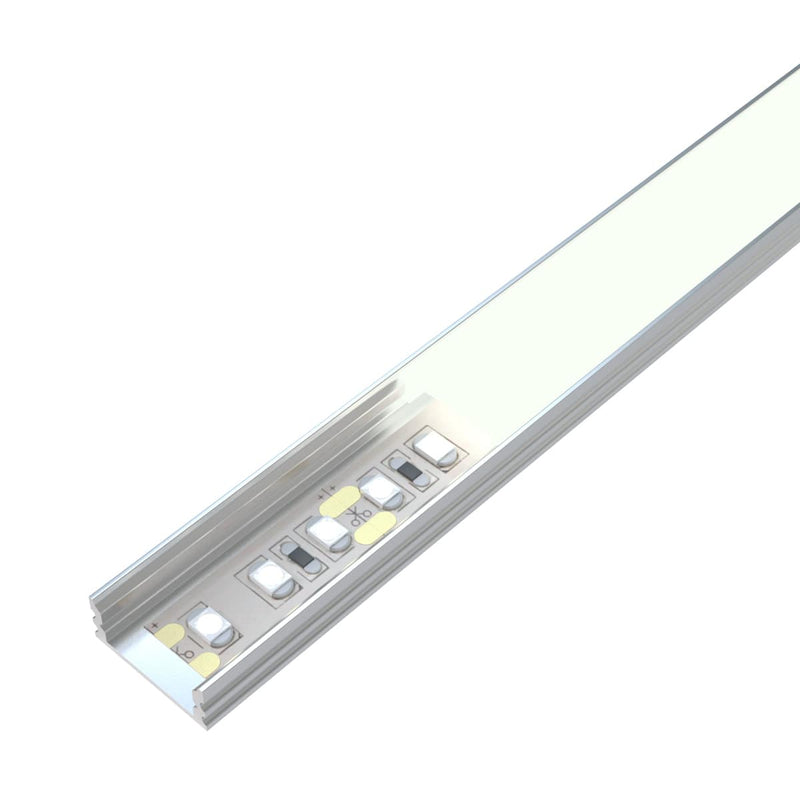 1-metre shallow LED profile with LED strip light