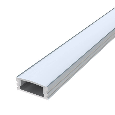 2m, Shallow 7mm Surface Mounted LED Aluminium Profile