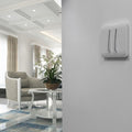mounted 2 gang light switch in white