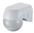 180° White Wall PIR Motion Sensor IP44 12m Range