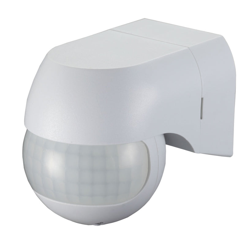 180° White Wall PIR Motion Sensor IP44 12m Range