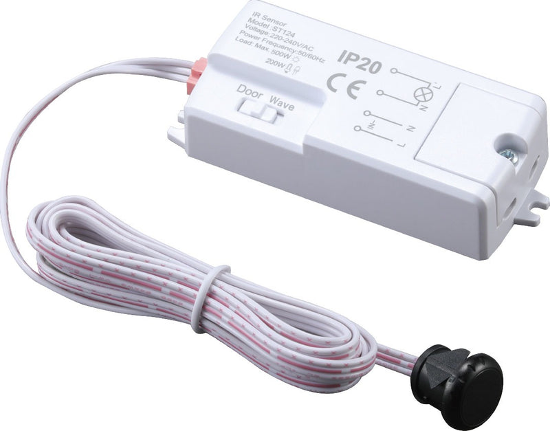 White Hand Wave Sensor Switch 240VAC Short Range