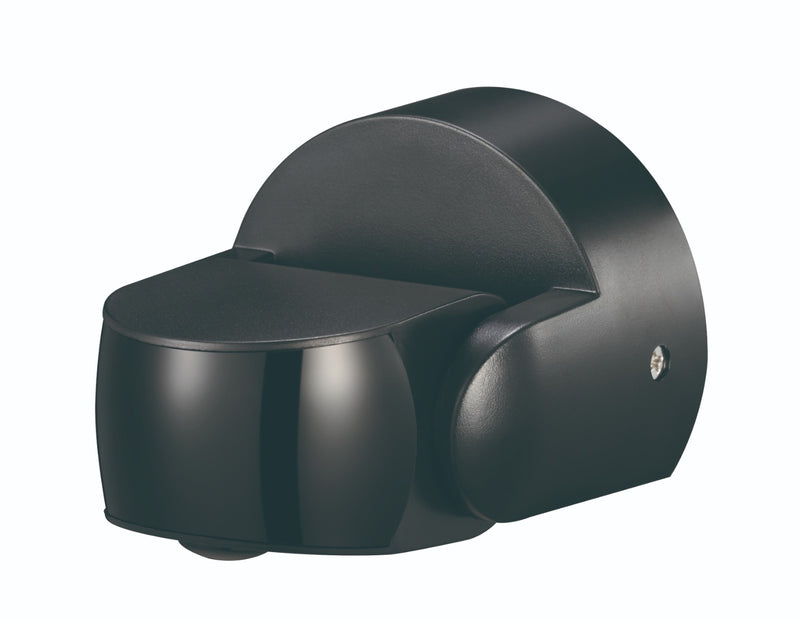 Black Wall PIR Motion Sensor IP65 12m 180°/360°