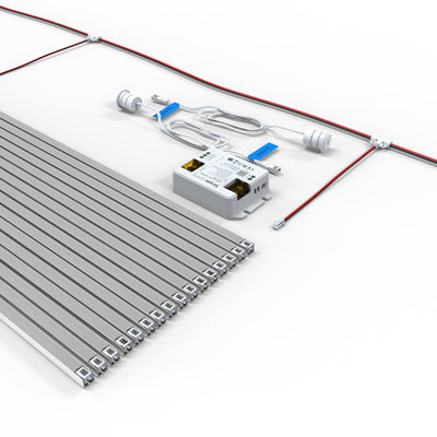LED Stair Lights Kit - 16 Steps | 500mm Bars | App Controlled | Warm to Cool White | Motion Sensor