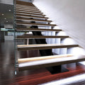 LED Stair Lights Kit - Cool White, Installed (Angle 1)