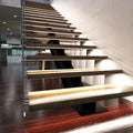 LED Stair Lights Kit - Natural White, Installed (Angle 1)