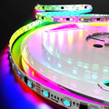 close up Ws2811 LED Strip, with chasing, digital effect