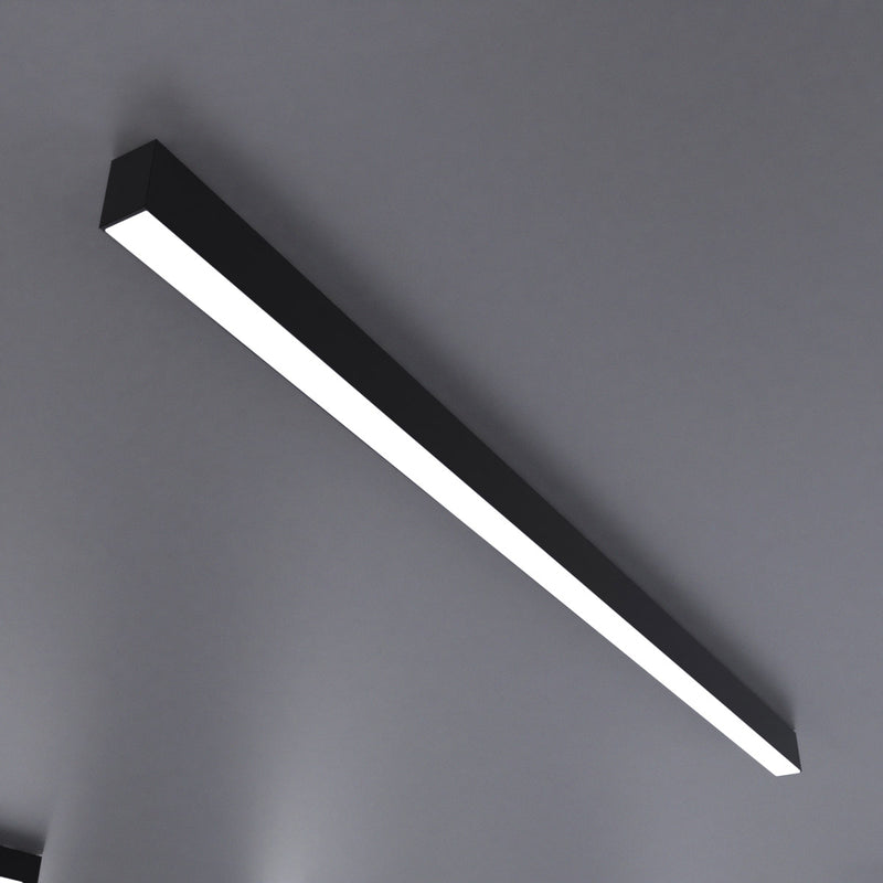 6FT (180cm) LED Linear Light, Surface Mount, Black - Cool White Light