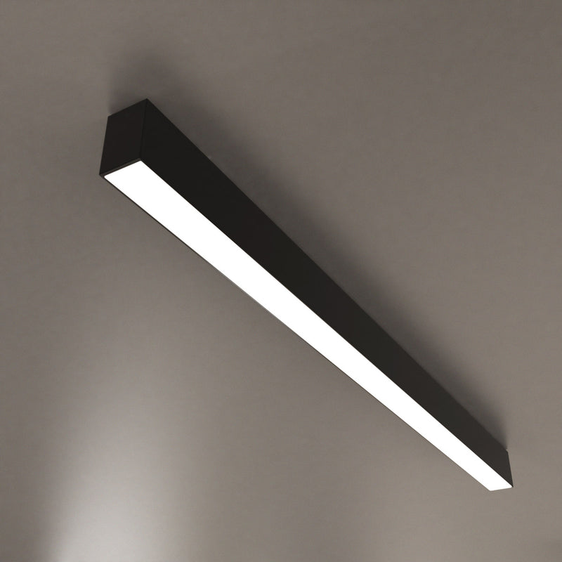 surface-mounted  4FT (120cm) LED Linear Light with Black Finish in natural white light 