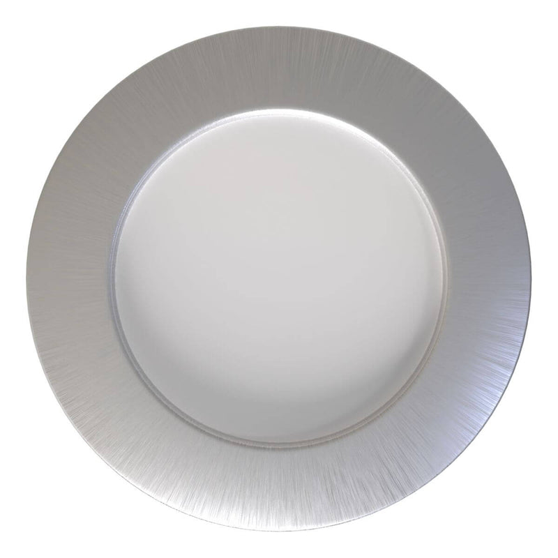 Front-facing view of Mains Powered Brushed Chrome Surface/Recessed Mounted Under-Cabinet Light