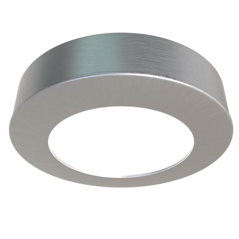 Natural White - Mains Powered Brushed Chrome Surface/Recessed Mounted Under-Cabinet Light - 5 Pack