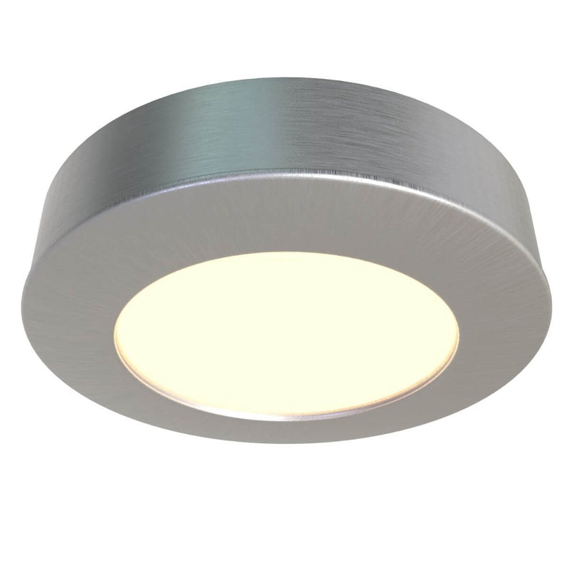 Warm White Mains Powered Brushed Chrome Surface/Recessed Mounted Under-Cabinet Light - 5 Pack