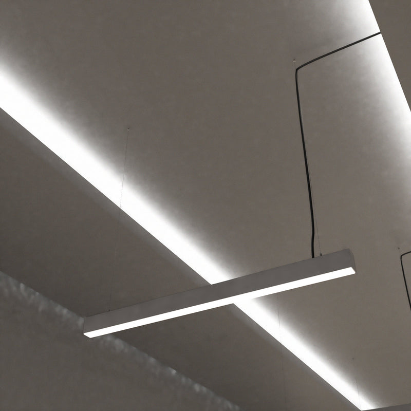 4FT (120cm) LED Linear Light – White, Suspended Mount in Natural White Light