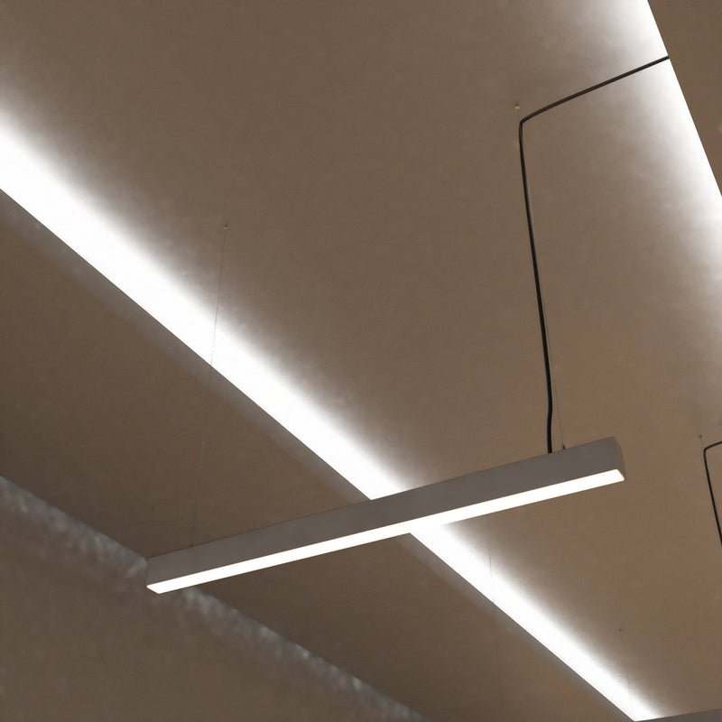 4FT (120cm) LED Linear Light – White, Suspended Mount in Warm White Light