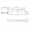 Outline with dimensions of an LED Over/Under-Cabinet Light
