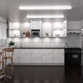 Kitchen with slim square under cabinet lights