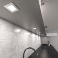 Under the cabinet with slim square cabinet lights