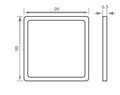 dimensions of a square under cabinet light