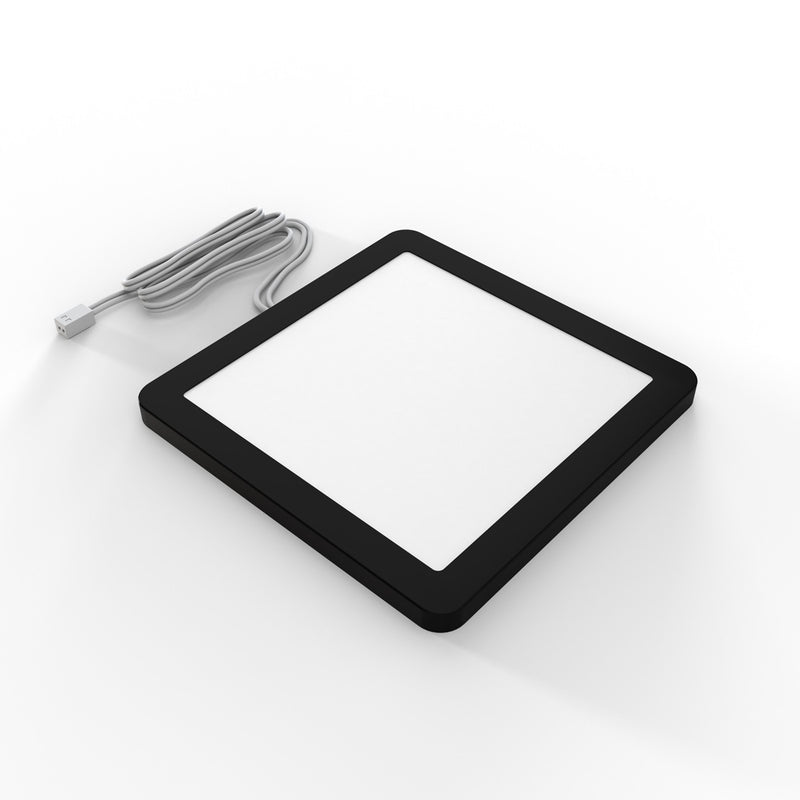 Matt black LED under cabinet light with wire
