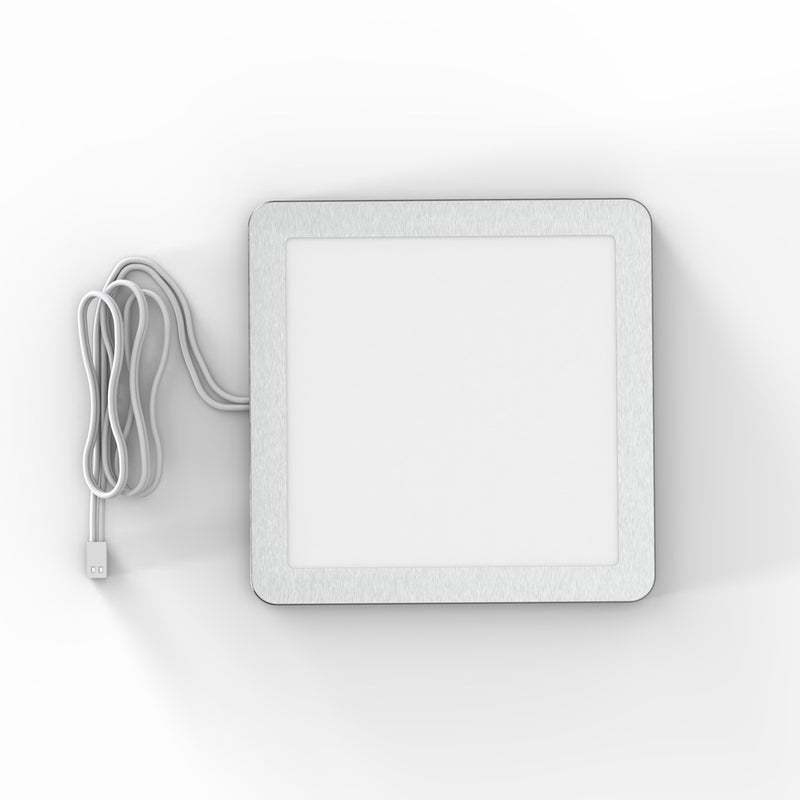 Brushed Chrome LED under cabinet light front view shot