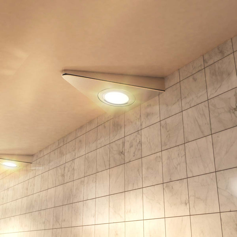 Near View Kitchen Demo of Super Slim High LED Triangle Cabinet-Light - Warm White