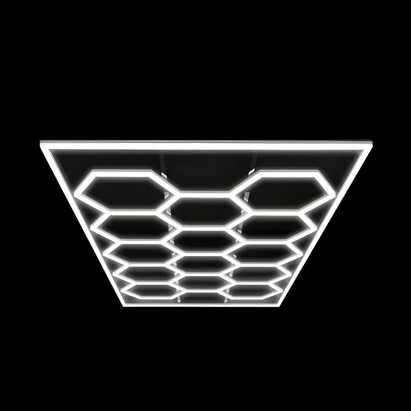 69 LED tube lights in a hexagonal pattern