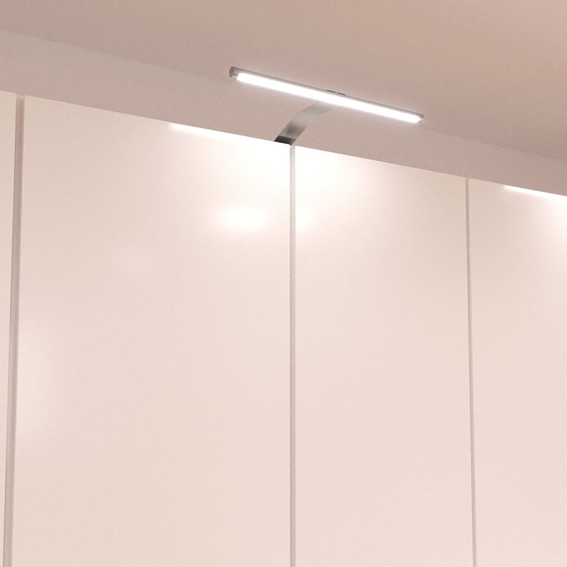 Side shot of a T-bar LED over cabinet light