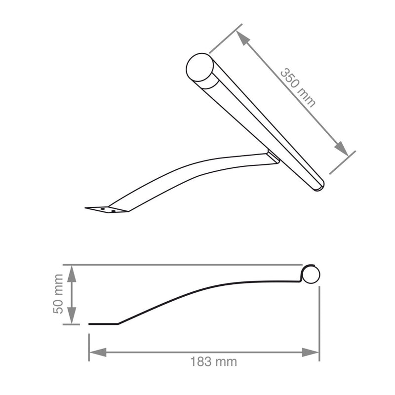 t-bar LED over cabinet light with dimensions